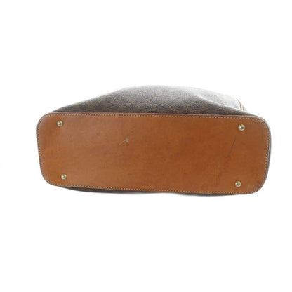 Celine MC98 2 Handbag Logo Macadam Pattern Leather PVC Brown - GY18 MQ