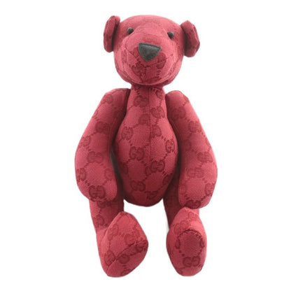 Gucci Stuffed Doll Teddy Bear GG Canvas All Over Pattern Red XZ - OH - GY19