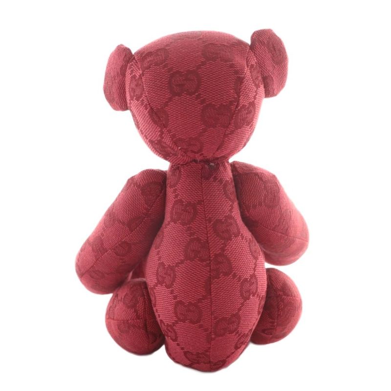 Gucci Stuffed Doll Teddy Bear GG Canvas All Over Pattern Red XZ - OH - GY19