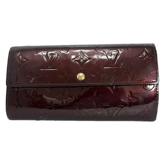 Louis Vuitton Monogram Vernis Portefeuille Sarah M93524 Amarante Leather