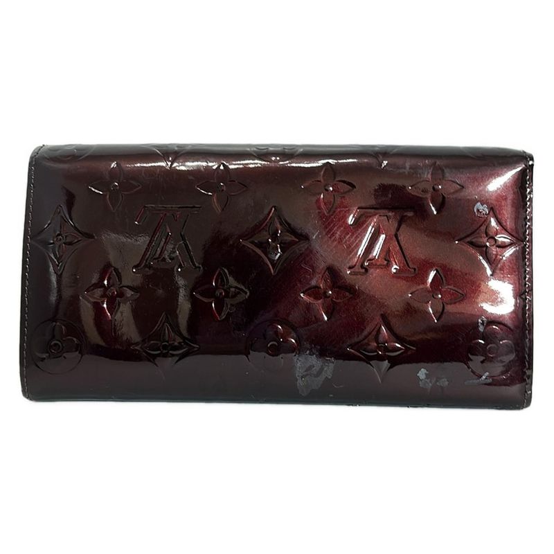 Louis Vuitton Monogram Vernis Portefeuille Sarah M93524 Amarante Leather