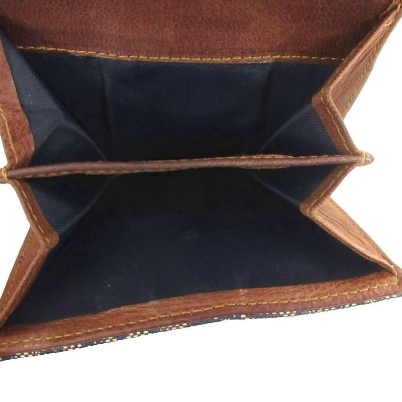 Christian DIOR Trotter Bifold Wallet Compact Wallet With Coin Purse W Hook Logo