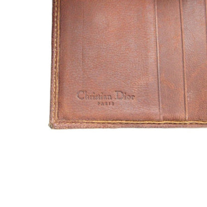 Christian DIOR Trotter Bifold Wallet Compact Wallet With Coin Purse W Hook Logo