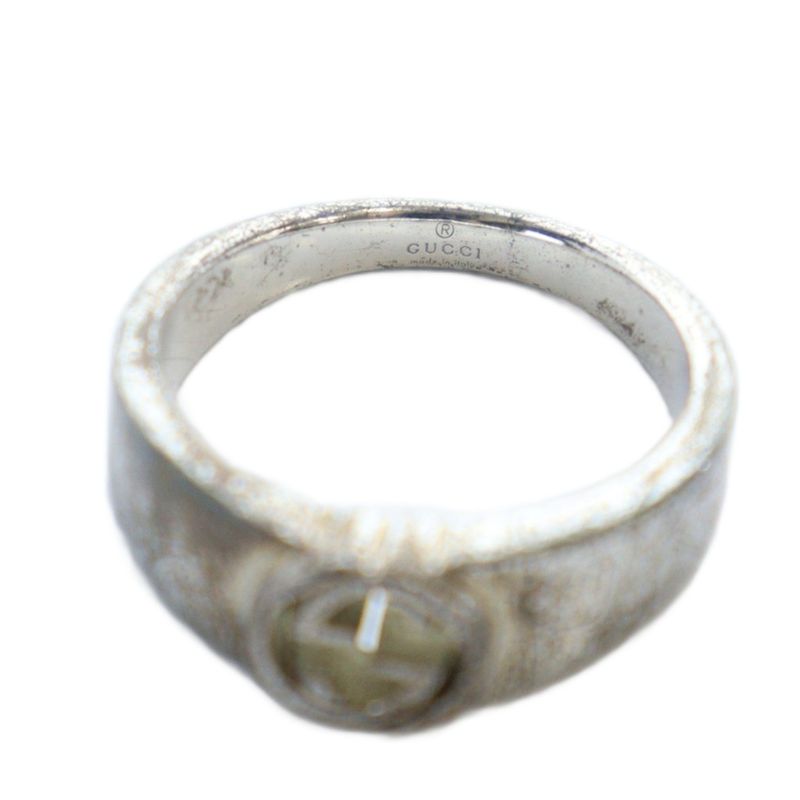 Gucci Rings Ring Interlocking Logo Size 21 Silver 925 Silver Color - GY18 MQ -