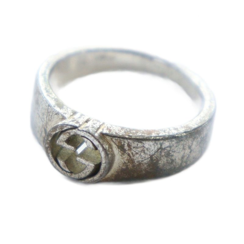 Gucci Rings Ring Interlocking Logo Size 21 Silver 925 Silver Color - GY18 MQ -