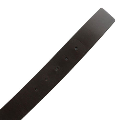 Gucci Belt Dove Leather Interlocking GG Buckle Wood Grain Wood 85 31 Black