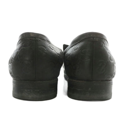 Gucci Loafer Leather Square Toe GG Pattern Shape Push 6.5 25.5cm (10.04in)