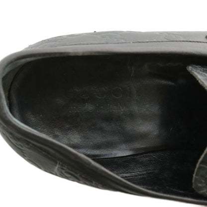 Gucci Loafer Leather Square Toe GG Pattern Shape Push 6.5 25.5cm (10.04in)