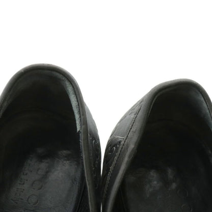 Gucci Loafer Leather Square Toe GG Pattern Shape Push 6.5 25.5cm (10.04in)