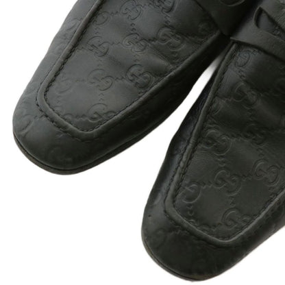Gucci Loafer Leather Square Toe GG Pattern Shape Push 6.5 25.5cm (10.04in)