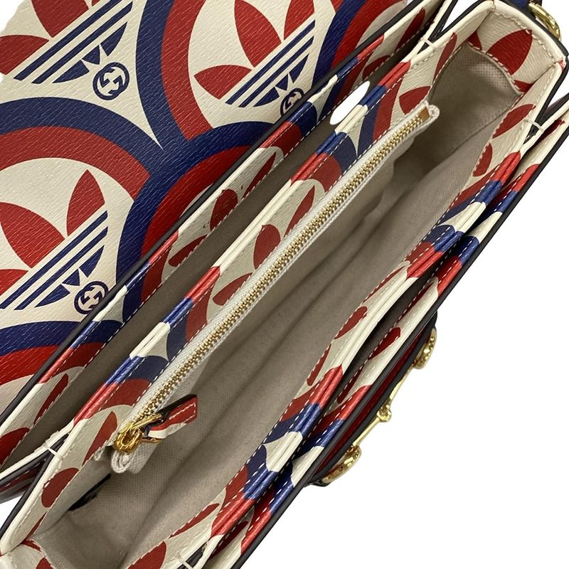 Gucci Shoulder Bag GG Plus GG Supremehorsebit 1955 602204 Ivory X Red X Navy