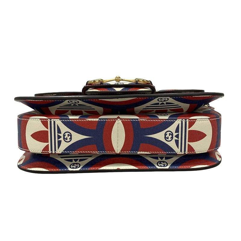 Gucci Shoulder Bag GG Plus GG Supremehorsebit 1955 602204 Ivory X Red X Navy