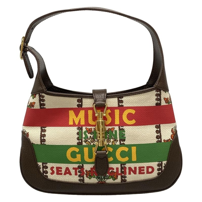 Gucci Shoulder Bag Jackie 1961 Small Hobo Bag 636706 Ivory X Dark Brown X Multi