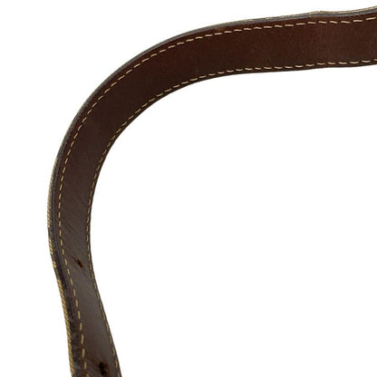 Fendi Handbag Mamma Bucket Zucchino Pattern 26424 Dark Brown And Beige Leather