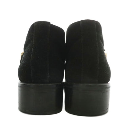 Gucci Chukka Boots Suede Short Round Toe Monk Strap 37 24cm (9.45in) Black XZ -