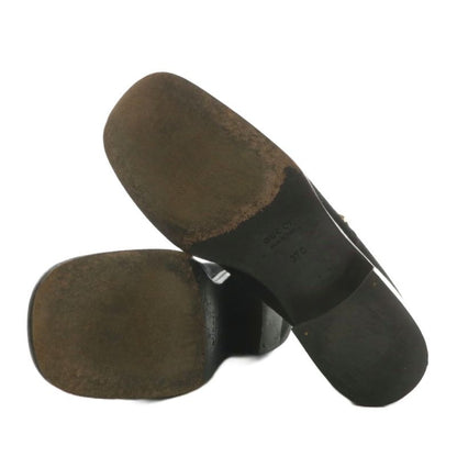 Gucci Chukka Boots Suede Short Round Toe Monk Strap 37 24cm (9.45in) Black XZ -