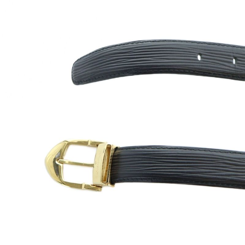 Louis Vuitton Belt Epi Santure Leather Logo 85 34 Black - GY01 MQ - OH
