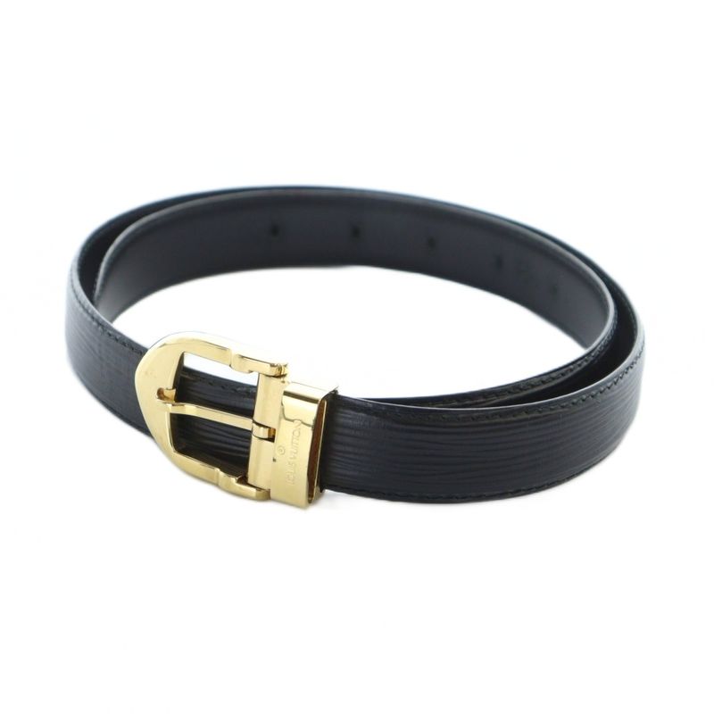 Louis Vuitton Belt Epi Santure Leather Logo 85 34 Black - GY01 MQ - OH