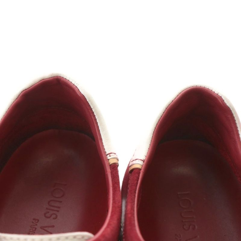 Louis Vuitton Sneakers Suede Leather Low Cut Logo Embroidery 6 25cm (9.84in)