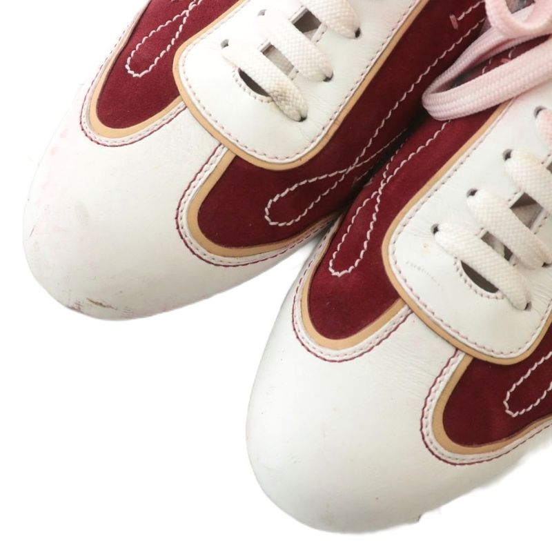 Louis Vuitton Sneakers Suede Leather Low Cut Logo Embroidery 6 25cm (9.84in)