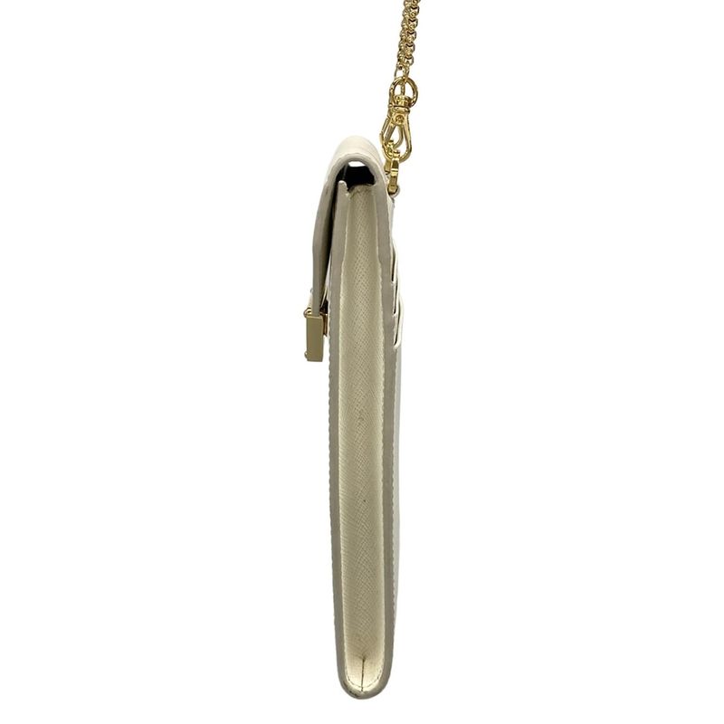 Prada Shoulder Bag - White Phone Pochette Chain Shoulder Strap Detachable