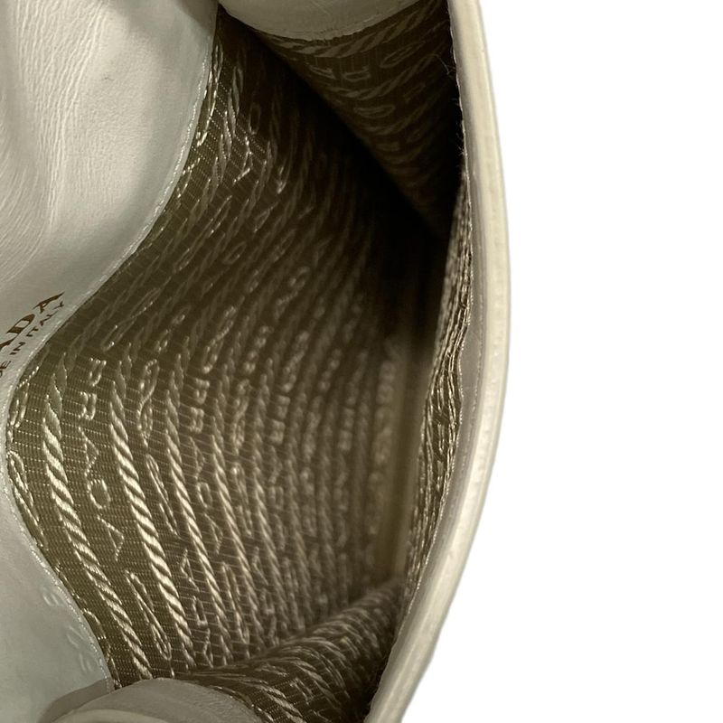 Prada Shoulder Bag - White Phone Pochette Chain Shoulder Strap Detachable