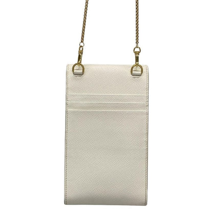 Prada Shoulder Bag - White Phone Pochette Chain Shoulder Strap Detachable
