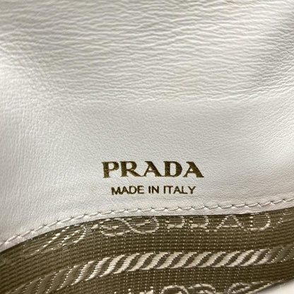 Prada Shoulder Bag - White Phone Pochette Chain Shoulder Strap Detachable