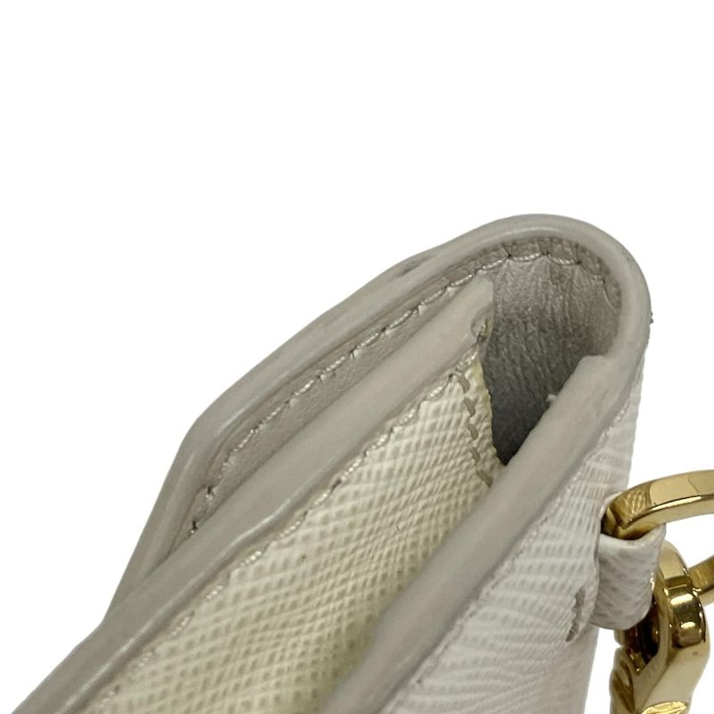 Prada Shoulder Bag - White Phone Pochette Chain Shoulder Strap Detachable