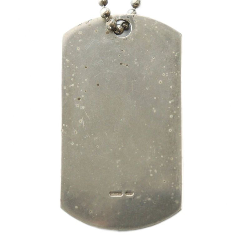 Gucci Necklace Accessories Pendant Dog Tag Ball Chain Logo Silver925 Silver