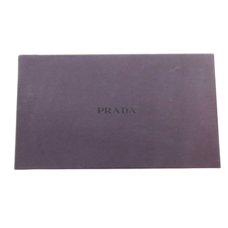 Prada Loafers Leather Logo Stitching Bicolor 35 Blue Brown JS - GY11