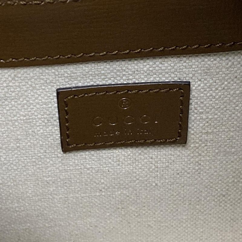 Gucci Handbag Horsebit 1955 645453 Beige X Dark Brown X Brown Leather