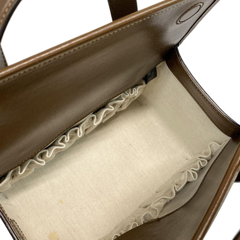 Gucci Handbag Horsebit 1955 645453 Beige X Dark Brown X Brown Leather