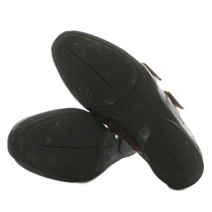 Gucci Sneakers GG Canvas Leather Low Cut Double Strap Velcro 41 26cm (10.24in)