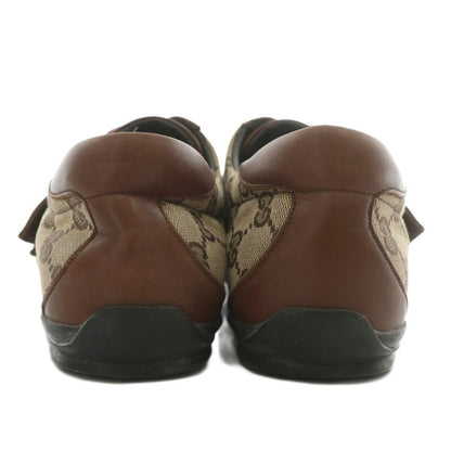 Gucci Sneakers GG Canvas Leather Low Cut Double Strap Velcro 41 26cm (10.24in)