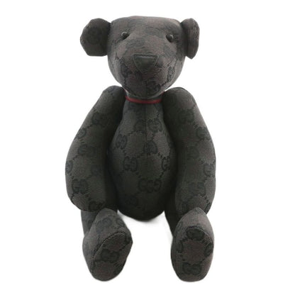 Gucci Stuffed Toy Doll Teddy Bear GG Canvas Total Logo Black XZ - OH - GY19