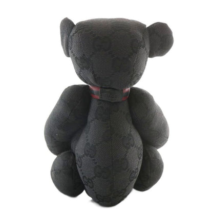 Gucci Stuffed Toy Doll Teddy Bear GG Canvas Total Logo Black XZ - OH - GY19