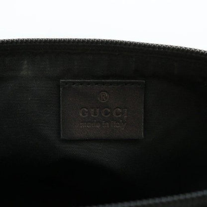 Gucci Handbag Accessories Pouch GG Canvas Leather Total Logo Silver Hardware