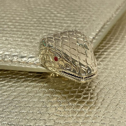 Bvlgari Shoulder Bag Serpenti Forever Gold Chain Shoulder Leather