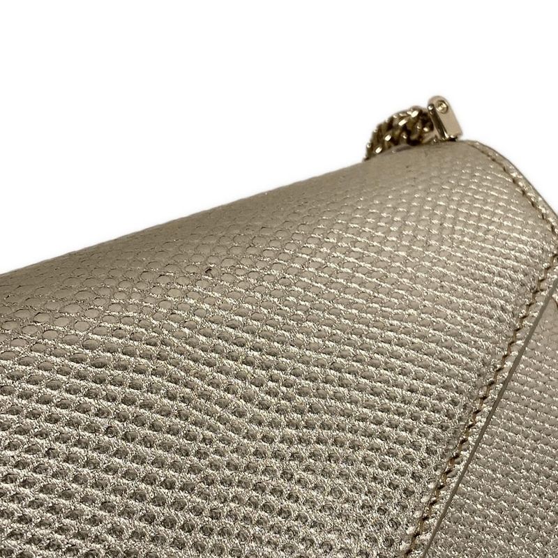 Bvlgari Shoulder Bag Serpenti Forever Gold Chain Shoulder Leather