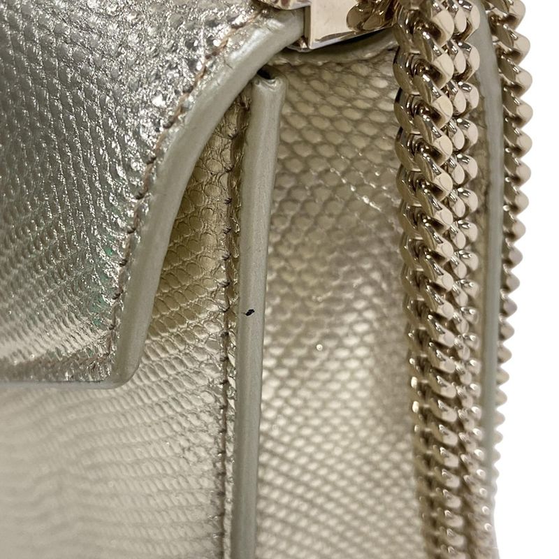 Bvlgari Shoulder Bag Serpenti Forever Gold Chain Shoulder Leather