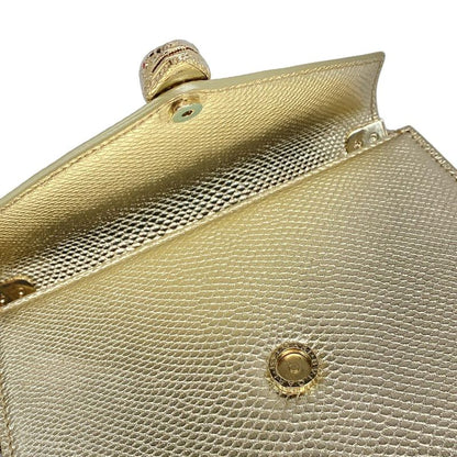 Bvlgari Shoulder Bag Serpenti Forever Gold Chain Shoulder Leather