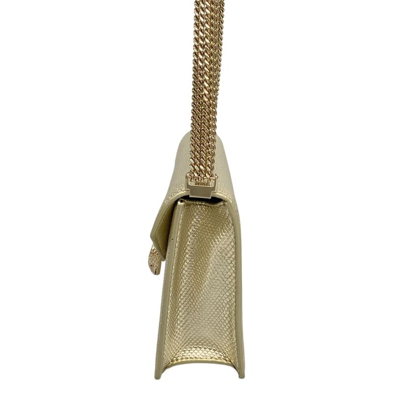 Bvlgari Shoulder Bag Serpenti Forever Gold Chain Shoulder Leather