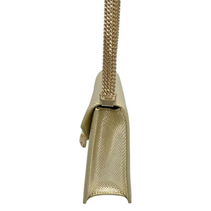 Bvlgari Shoulder Bag Serpenti Forever Gold Chain Shoulder Leather