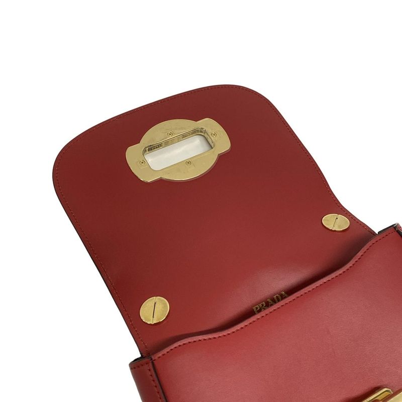 Prada Handbag - 1bd239 Red Turnlock