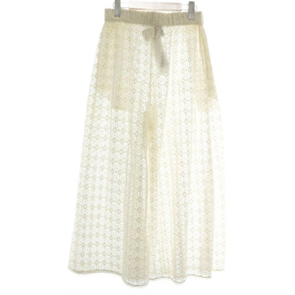 Gucci GG Floral Lace Wide Leg Trouser Long Pants Easy 38 M White 740596 Zammc