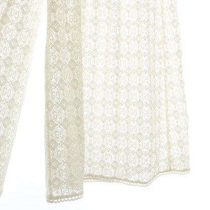 Gucci GG Floral Lace Wide Leg Trouser Long Pants Easy 38 M White 740596 Zammc