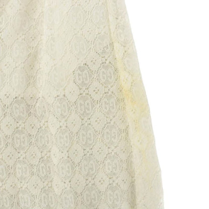 Gucci GG Floral Lace Wide Leg Trouser Long Pants Easy 38 M White 740596 Zammc