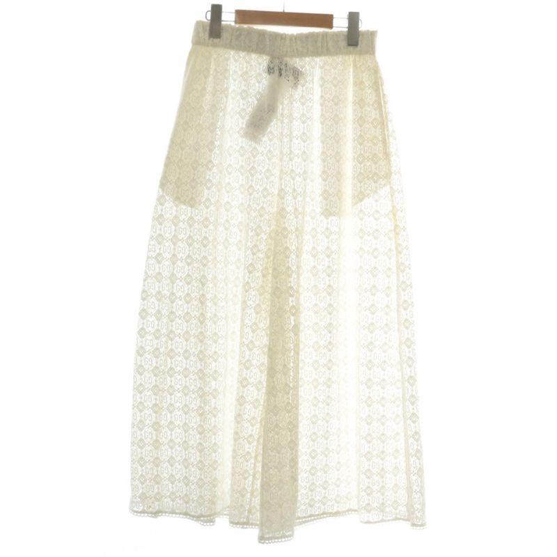 Gucci GG Floral Lace Wide Leg Trouser Long Pants Easy 38 M White 740596 Zammc