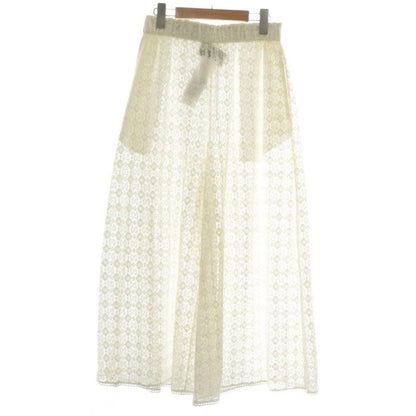 Gucci GG Floral Lace Wide Leg Trouser Long Pants Easy 38 M White 740596 Zammc